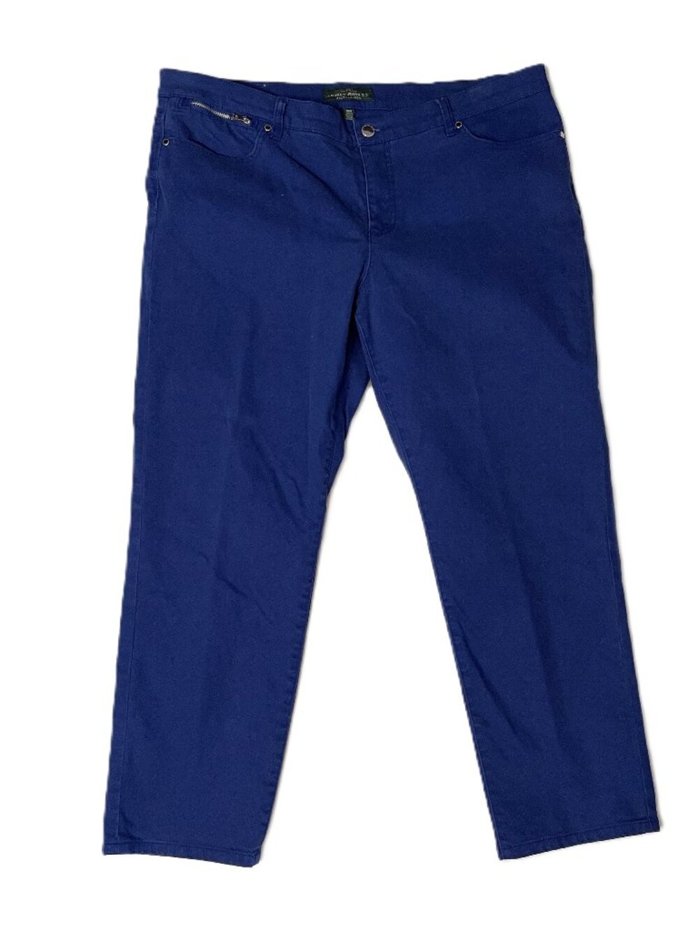 Lauren Ralph Lauren Jeans Pants Women's Plus Size 18W Royal Blue Cotton Stretch